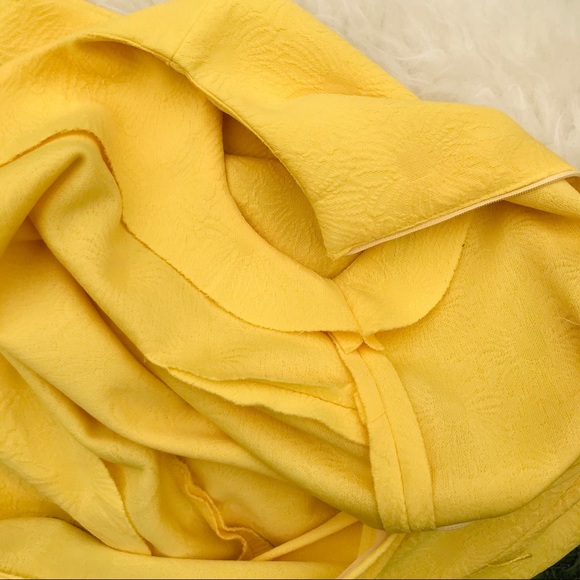 Vintage Sears Yellow Floral Knit Polyester Dress - Picture 7 of 11